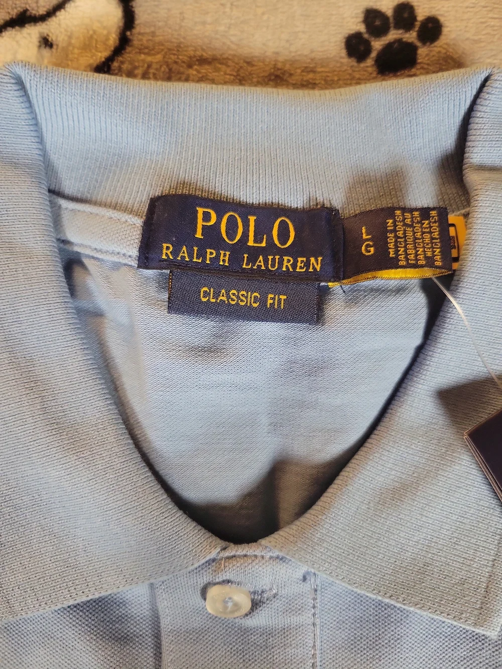 Brand New With Tags Polo Ralph Lauren Classic Fit Sky Blue Polo Shirt Size Large